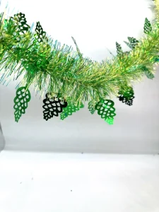 Christmas Party Decorations Colorful Multi Size Pine Cone Tinsel Garland Decorative Ribbons