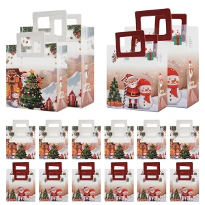 Christmas Party Favour Gift Packaging Transparent Bags Xmas Present Package Bags for Christmas Holiday Decoration Supplies