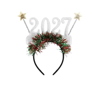 Christmas Party Headbands Happy New Year Sunglasses Festive Photo Booth Kits Decorative New Year Eve Hair Accessories
