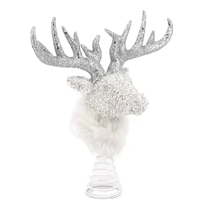 Christmas Party Indoor Decoration Plastic Reindeer Tree Topper Decor Festival Stuff Christmas Deer Table Top Decoration