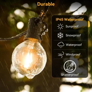 Christmas Patio Garden Decor Outdoor Camping Hanging Waterproof G40 LED String Lights Bulb