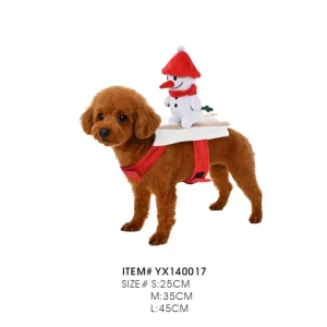 Christmas Pet Costume Snowman Outfit Dog Cat Holiday Dress Up Adjustable Pet Costume for Party Photo