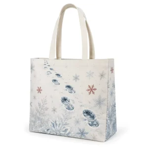 Christmas Present Pack Canvas Textile Storage Sack Eco Fabric Holiday Gift Packing Pouch Custom Printed