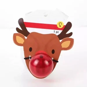 Christmas Promotional Plastic Led Flashing Clown Nose Christmas Red Nose Decoration for Men and Women