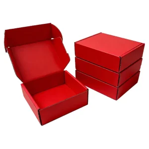 Christmas Red Packaging Boxes Custom Logo Printed Folding Paper Box with Holiday Gift Mailing Boxes