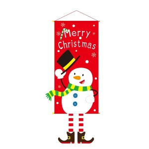 Christmas Santa Claus Vertical Banner Flags Seasonal Party Home Shop Decorations Supplies