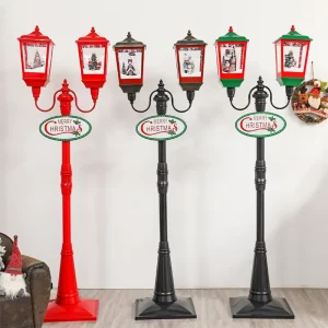 Christmas Street Lamp, Snowman and Christmas Tree Light Decorations