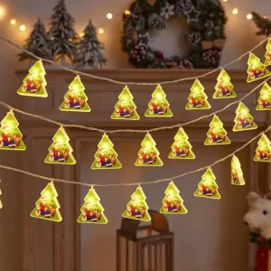 Christmas Tree Atmosphere Light Festive Decorative Lights Battery Operated Lights for Winter Festival Party Indoor Decor