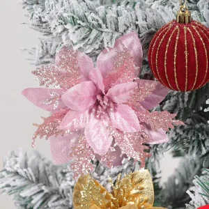 Christmas Tree Garland and Flower Decorations, Printed Cloth