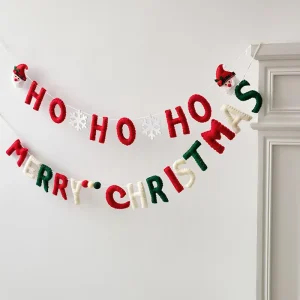 Christmas Tree Hanging Bunting Banner Festive Pull Flag Decoration