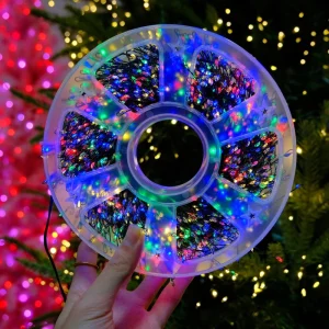 Christmas Tree LED Fairy Lights String IP44 Waterproof with Wireless Control 75m Length for Indoor and Outdoor Holiday Use