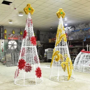 Christmas Tree Lighting IP65 Rated Outdoor Decorative Lighting with Remote Button Control for Landscape Home Holiday