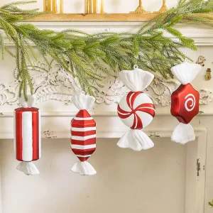 Christmas Tree Ornaments Decoration Scene Decoration Hanging Ornaments Electroplated Painting PVC Candy Charm Pendant