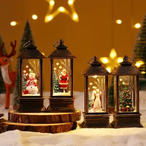 Christmas Tree Ornaments and Lantern Light