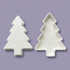 Christmas Tree Shape Biodegradable Molded Pulp Lid Base Holiday Candy Gift Box Eco Friendly Packaging
