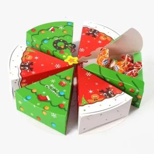 Christmas Tree Triangle Shaped Candy Gift Packaging Paper Boxes for Holiday Parties & Creative Gift Giving