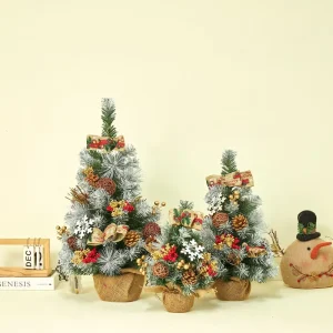 Christmas Wall Decoration Set with Tree, Desktop Ornaments, and Wreath