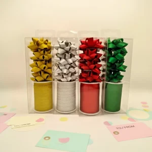 Christmas Wedding Star Bow Metallic Curly Ribbon Roll for Birthday Gift Wrapping Decoration Supplies