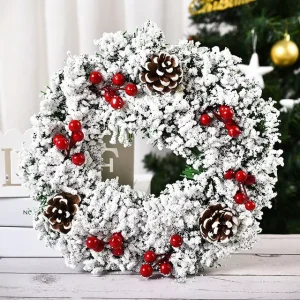 Christmas Wreaths Garlands Window Displays and Door Ornaments for Holiday Decor