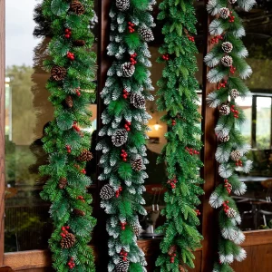 Christmas Wreaths and Vine Decorations Wall and Window Ornaments Vine Strips for Festive Home Decorations