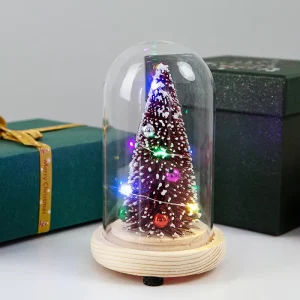 ChristmasTree LED Night Light Desktop Ornament Plastic Cover Handmade Creative Design Festive Decoration Christmas