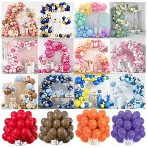 Chrome Balloons Garland Arch Kit Festival Decoration Latex Rainbow Macaron Balloons Set Party Decorations
