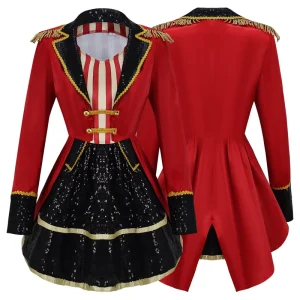 Circus Animal Tamer Suit Performance Dress Cosplay Halloween Carnival Party Theme Costume Polyester