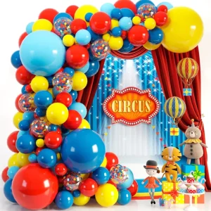Circus Balloon Set Carnival Birthday Party Decoration Clown Hot air Balloon