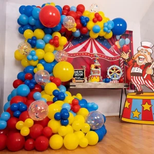 Circus Carnival Balloon Chain Set Colorful Latex Balloon Garland Arch Set for Kids Birthday Party Balloon Decoration