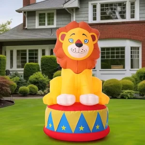 Circus Carnival Party Outdoor Decorations Inflatable Lion Blow Up Animal for Indoor Yard Birthday Party Event Theme
