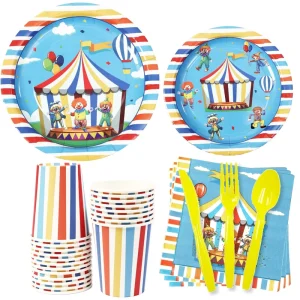 Circus Theme Birthday Party Sets Paper Plates Paper Cups Paper Towels Disposable Tableware Christmas Halloween