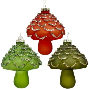 Classic Colors Christmas Mushroom Christmas Tree Decoration Pendant Hand painted Ball Window Scene Layout Christmas Decorations