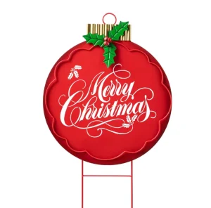 Classic Factory Metal Outdoor Christmas Garden Decor Peace 24″ Ornament Yard Stake Durable Handicraft