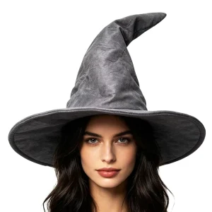 Classic Pointed Wizard Hat Soft Comfortable Halloween Costume Accessory Men Women Cosplay Renaissance Festival Stage Performance