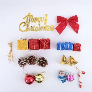 Classic Top Star Christmas Tree Pendants Hanging Decorations Set for Festive Home Decorations