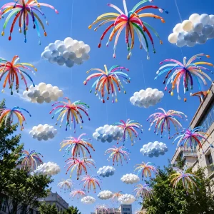 Cloud Firework Latex Balloons Party Scene Arrangement for Wedding Birthday Opening Event Bulk Balloon Decor Supplies Globos Set
