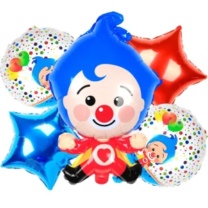 Clown Shaped Foil Balloon Set Circus Themed Decor for Birthdays Festivals Christmas Events