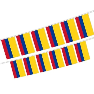 Colombia Bunting Banner 14x21cm Independence Day Celebration Decor South America String Flag Trade Show Supply