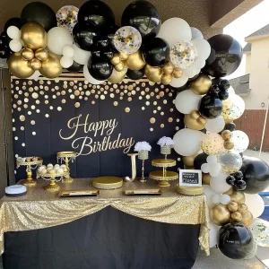 Color Decoration Custom Logo Birthday Wedding Valentine’s Standard Latex Glossy Version Balloons Set Theme Elegant Garland Arch
