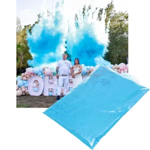 Color Run Powder Baby Gender Reveal Powder 1kg Holi Powder Bag Washable Pink Blue Rainbow Colorful Powder for Party