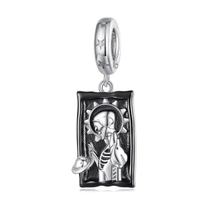 Color Separation Plating World Tarot Zircon Pendant 925 Silver Charms Gift Beaded Accessories