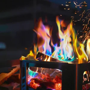 Colored Flames Magic Fire Box Kid’s Campfire Bonfire Fire Fit Decorations Colorful Paper Bag Fireplace