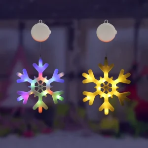 Colored Lights with Snowflake Shaped String Lights Suitable for Christmas Scene Decoration