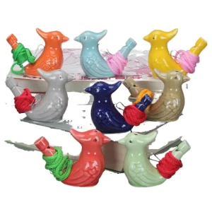 Colorful Ceramic Water Bird Whistle Funny Sound Cartoon Children Toys Easter Gifts Party Favor Retro Clay Craft