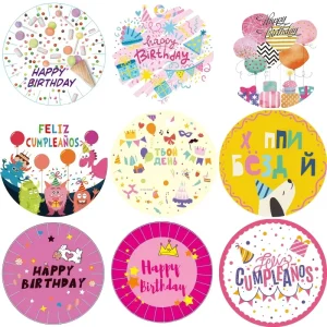 Colorful Disposable Tableware for Festivals Happy Birthday Parties Modern Paper Cups Plates for Holiday Valentine’s Day