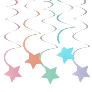 Colorful Durable Paper Star Swirl Hanging Decoration for Graduation Diwali Thanksgiving Valentine’s Day Ramadan Parties