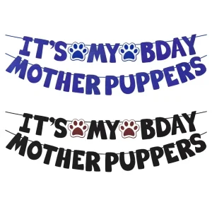 Colorful Eco Friendly Paper Durable Customizable UV Printed Pupper Mother Birthday Letter Banner It’s My Bday Party