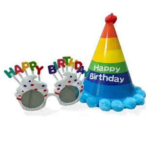 Colorful Handmade Paper Hat Funny Glasses New Arrival Party Decorations Child Birthday Photography Props ‘Happy