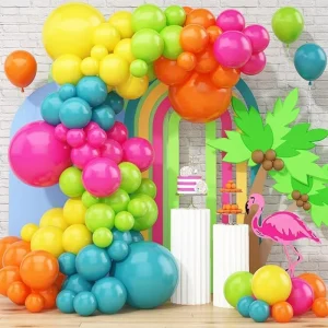 Colorful Latex Balloon Chain Arch Kit Pink Love Bow Foil Balloons Blue Gold Star Metal Glitter Birthday Wedding Party Decoration