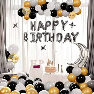 Colorful Latex Balloons Adults Happy Birthday Decorations Set Party Supplies